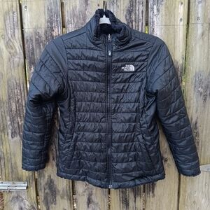 The North Face Girls Black Reversable Coat Large 14/16